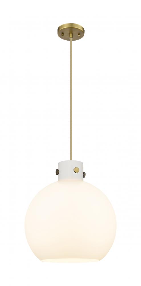 Newton Sphere - 1 Light - 16 inch - Brushed Brass - Cord hung - Pendant