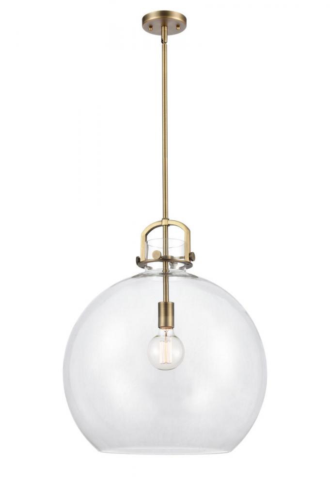 Newton Sphere - 1 Light - 18 inch - Polished Nickel - Cord hung - Pendant