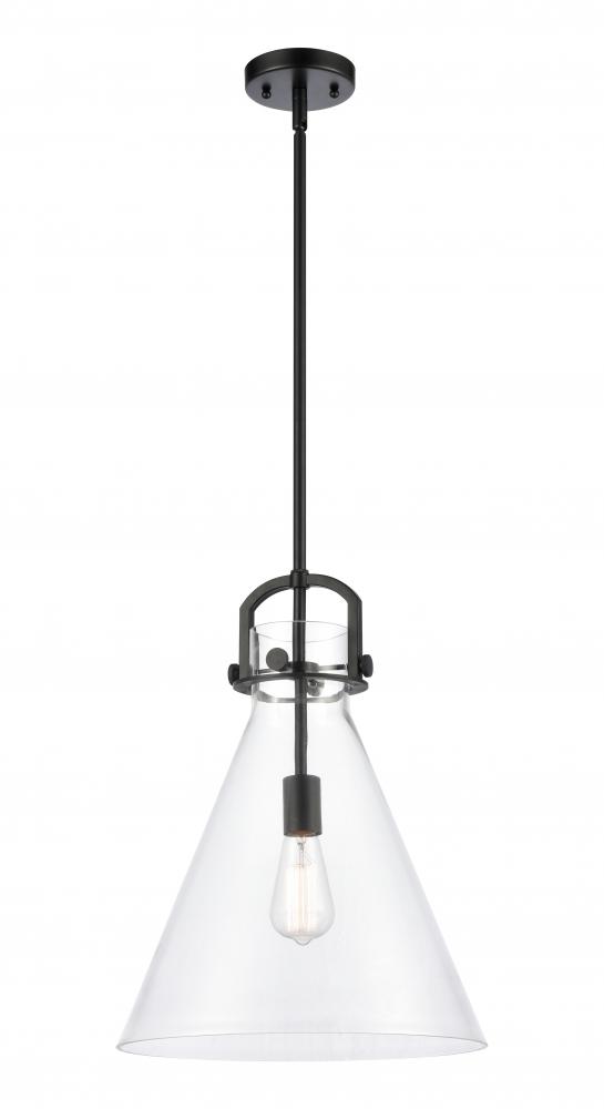 Newton Cone - 1 Light - 14 inch - Matte Black - Pendant