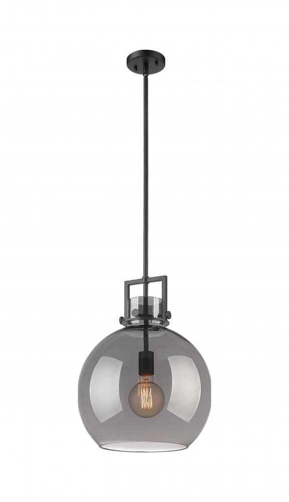 Newton Sphere - 1 Light - 14 inch - Matte Black - Pendant