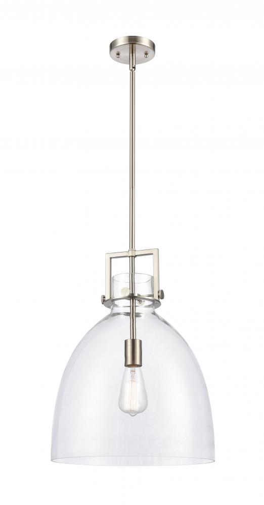 Newton Bell - 1 Light - 14 inch - Satin Nickel - Pendant