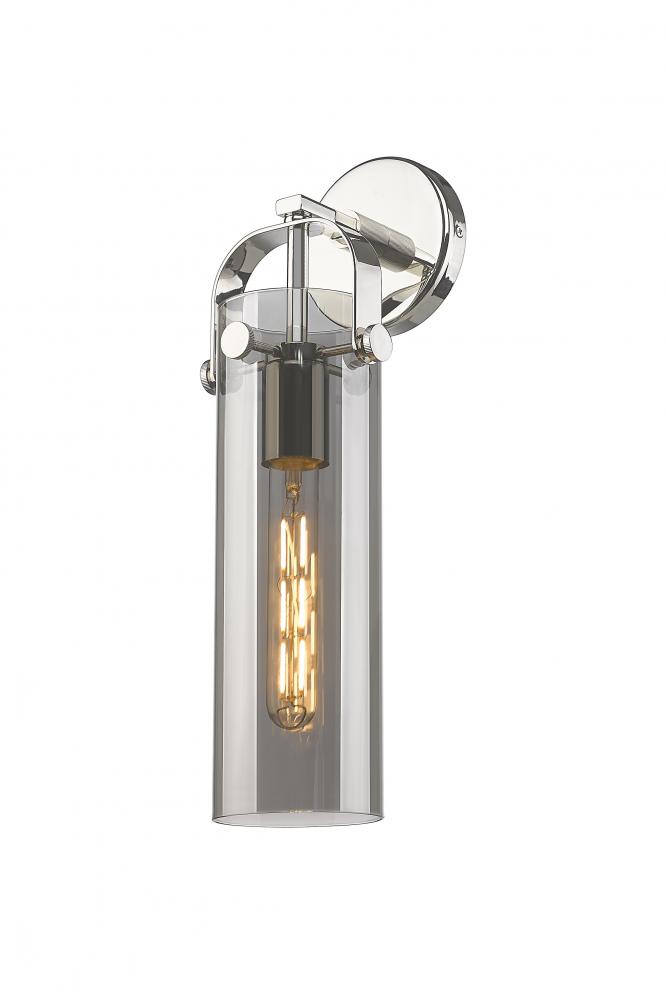 Pilaster - 1 Light - 4 inch Glass - Polished Nickel - Sconce