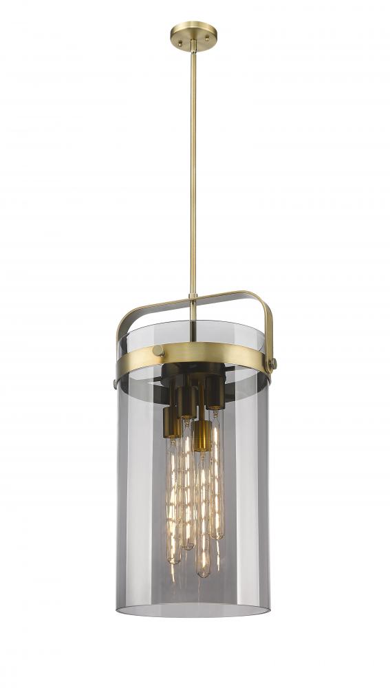 Pilaster - 4 Light - 12 inch - Brushed Brass - Pendant