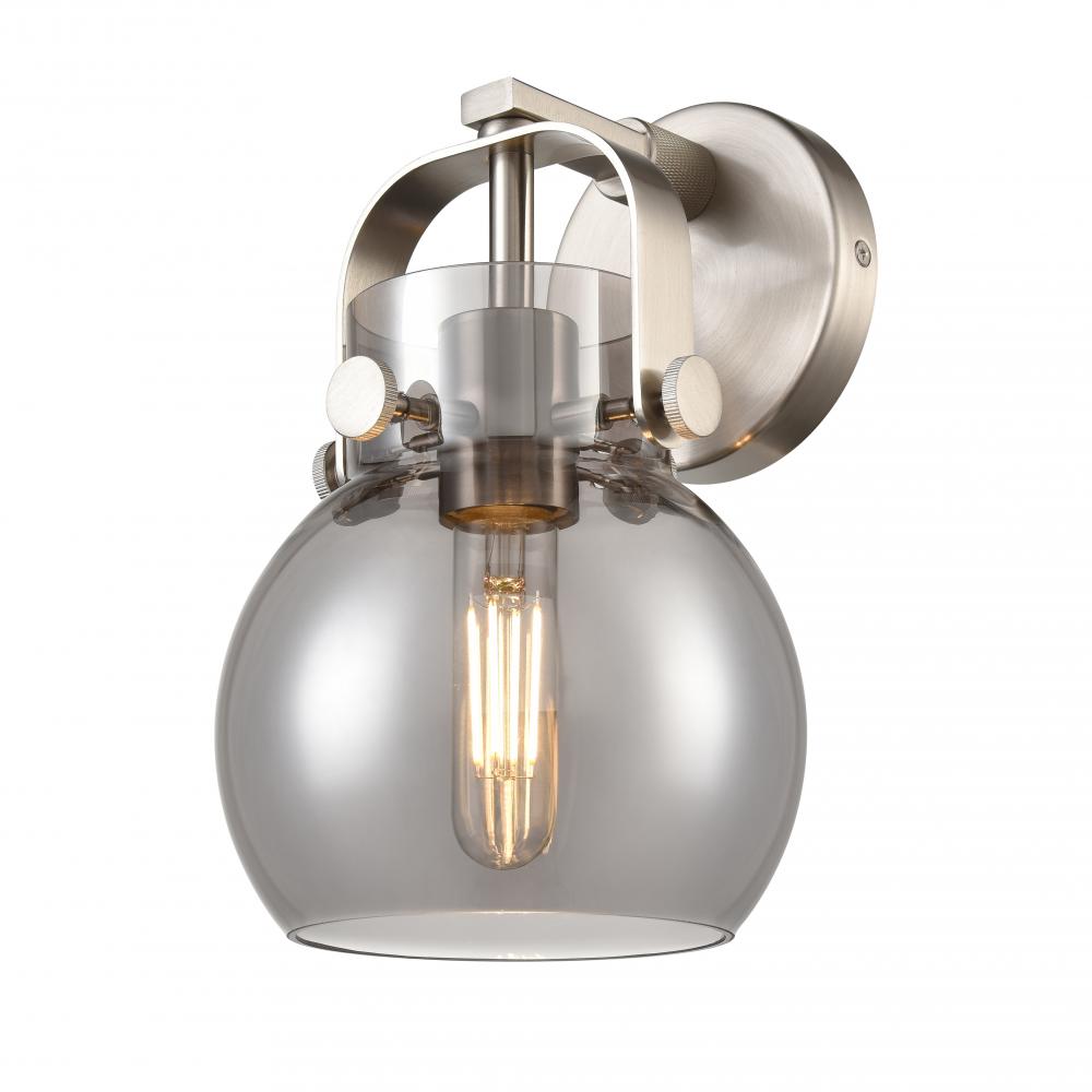 Pilaster II Sphere - 1 Light - 7 inch - Satin Nickel - Sconce