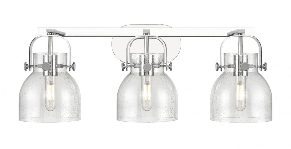 Pilaster II Bell - 3 Light - 27 inch - Polished Chrome - Bath Vanity Light