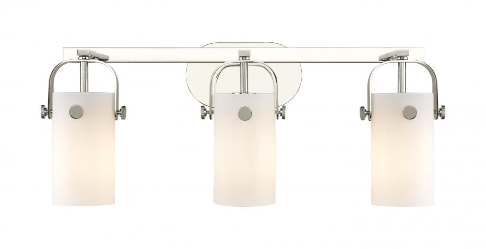 Pilaster II Cylinder - 3 Light - 25 inch - Polished Nickel - Bath Vanity Light