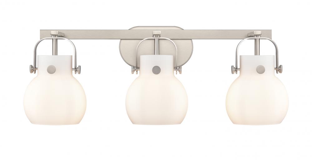 Pilaster II Sphere - 3 Light - 27 inch - Satin Nickel - Bath Vanity Light