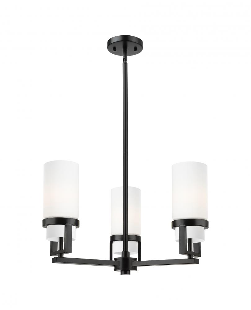 Utopia - 3 Light - 22 inch - Matte Black - Pendant