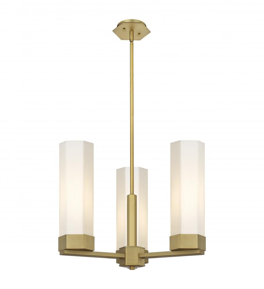 Claverack - 3 Light - 22 inch - Brushed Brass - Pendant