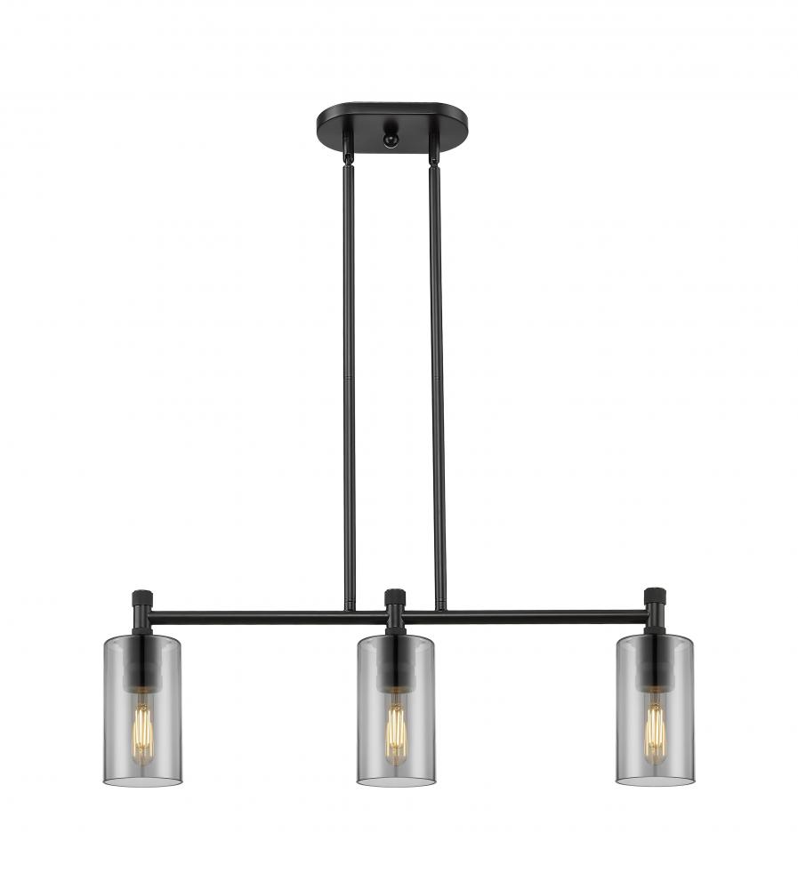 Crown Point - 3 Light - 31 inch - Matte Black - Island Light