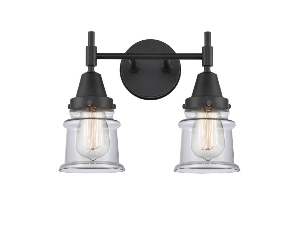 Canton - 2 Light - 14 inch - Matte Black - Bath Vanity Light