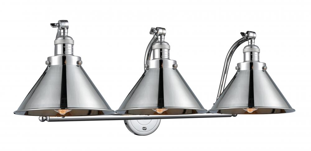 Briarcliff - 3 Light - 28 inch - Polished Chrome - Bath Vanity Light