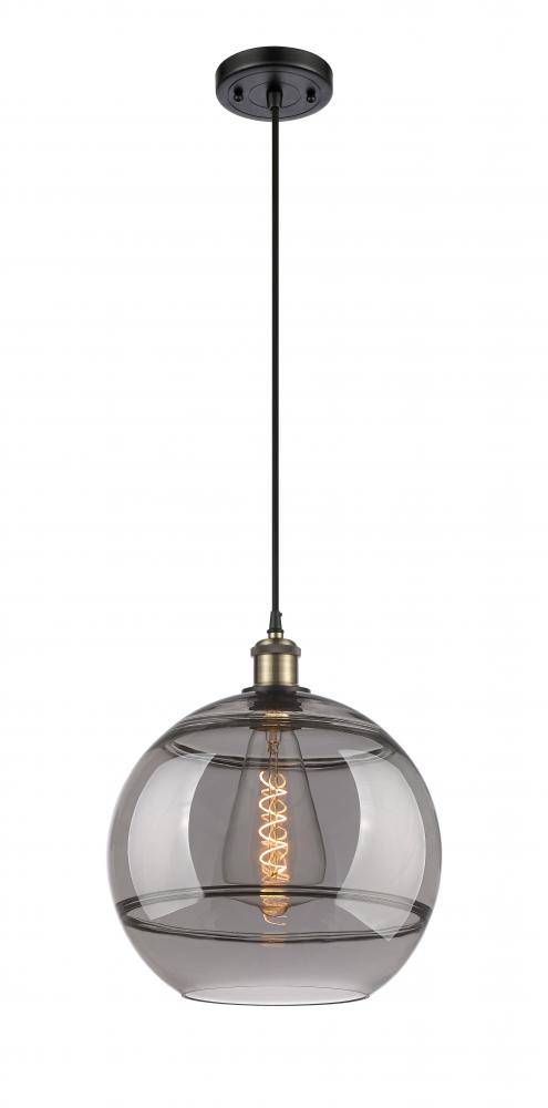 Rochester - 1 Light - 12 inch - Black Antique Brass - Cord hung - Mini Pendant