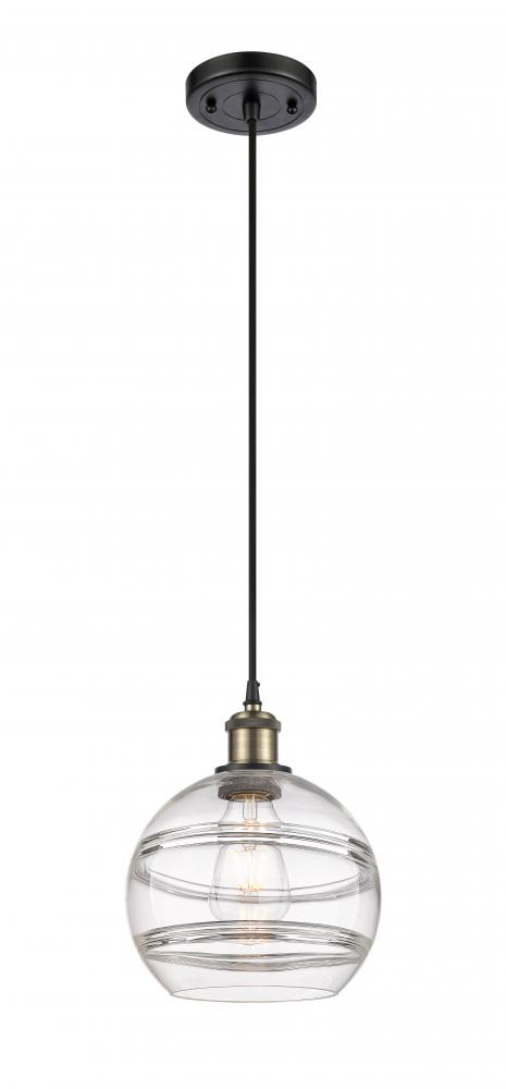 Rochester - 1 Light - 8 inch - Black Antique Brass - Cord hung - Mini Pendant