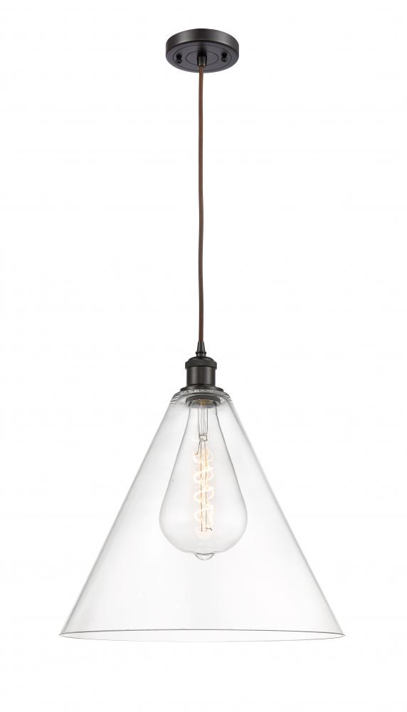 Berkshire - 1 Light - 16 inch - Oil Rubbed Bronze - Cord hung - Pendant