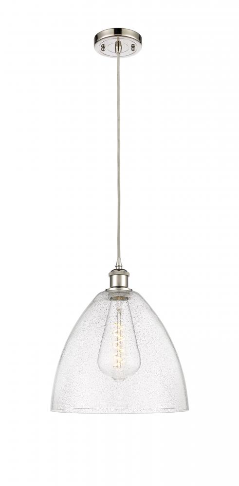 Bristol - 1 Light - 12 inch - Polished Nickel - Cord hung - Mini Pendant