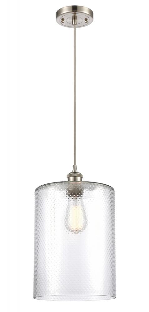 Cobbleskill - 1 Light - 9 inch - Brushed Satin Nickel - Cord hung - Mini Pendant