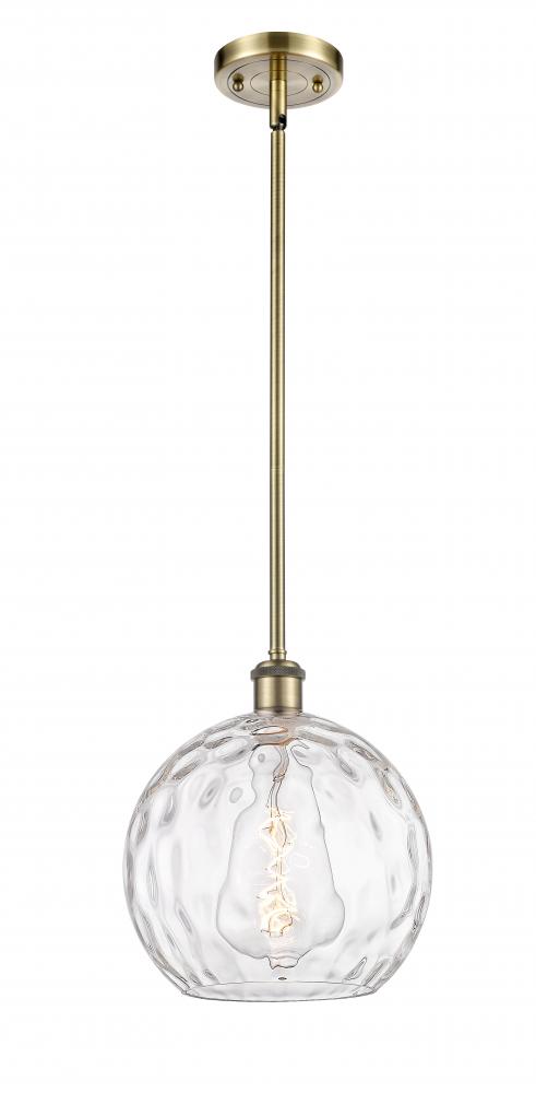 Athens Water Glass - 1 Light - 10 inch - Antique Brass - Mini Pendant