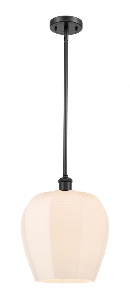 Norfolk - 1 Light - 12 inch - Matte Black - Mini Pendant