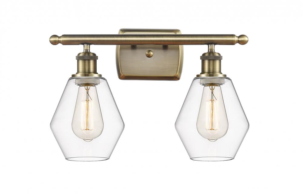 Cindyrella - 2 Light - 16 inch - Antique Brass - Bath Vanity Light