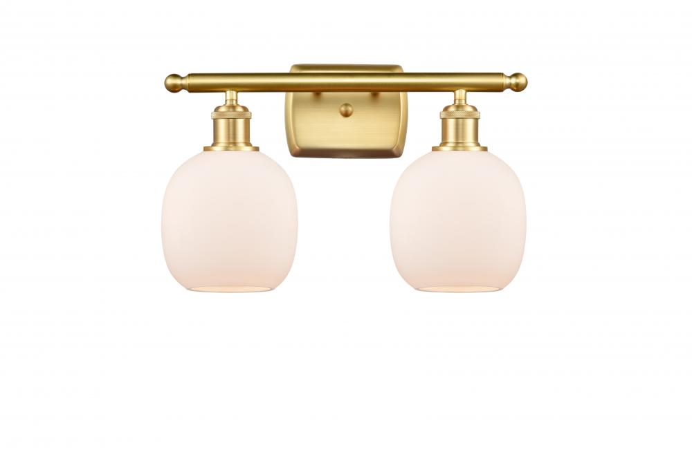 Belfast - 2 Light - 16 inch - Satin Gold - Bath Vanity Light