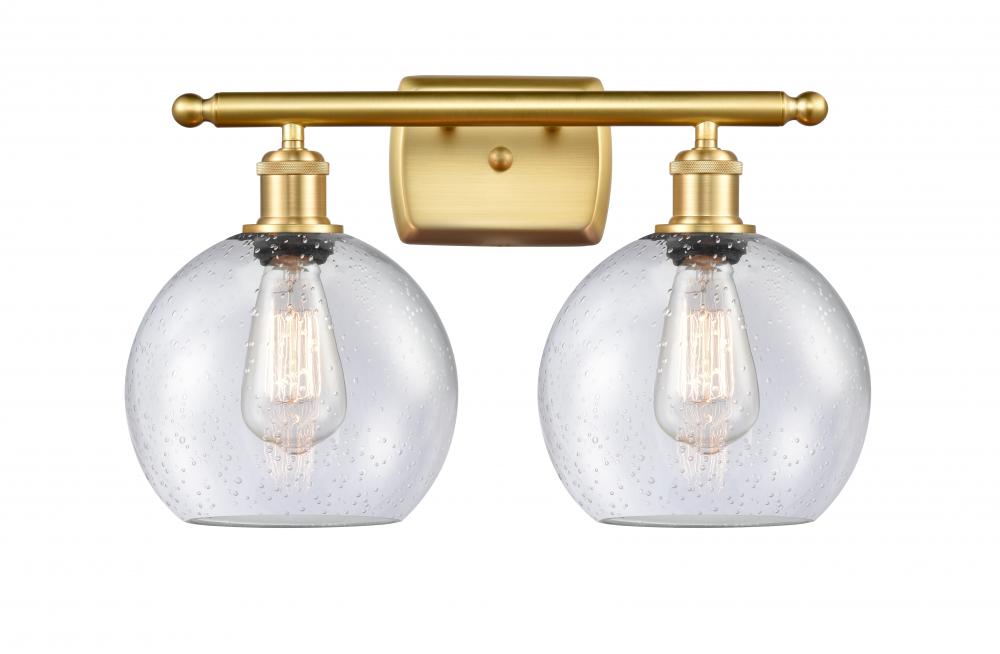 Athens - 2 Light - 18 inch - Satin Gold - Bath Vanity Light