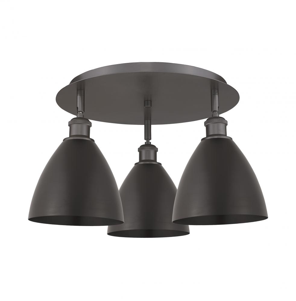 Bristol - 3 Light - 19 inch - Oil Rubbed Bronze - Flush Mount