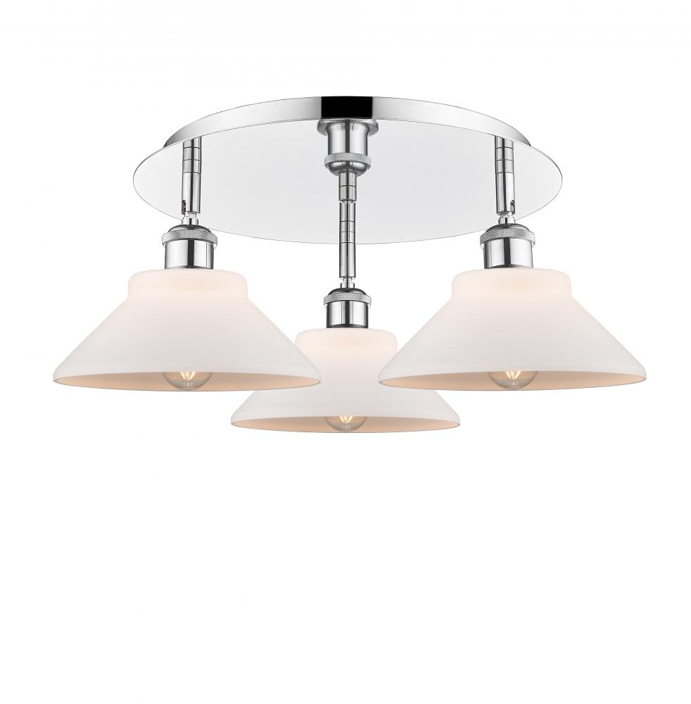 Orwell - 3 Light - 20 inch - Polished Chrome - Flush Mount