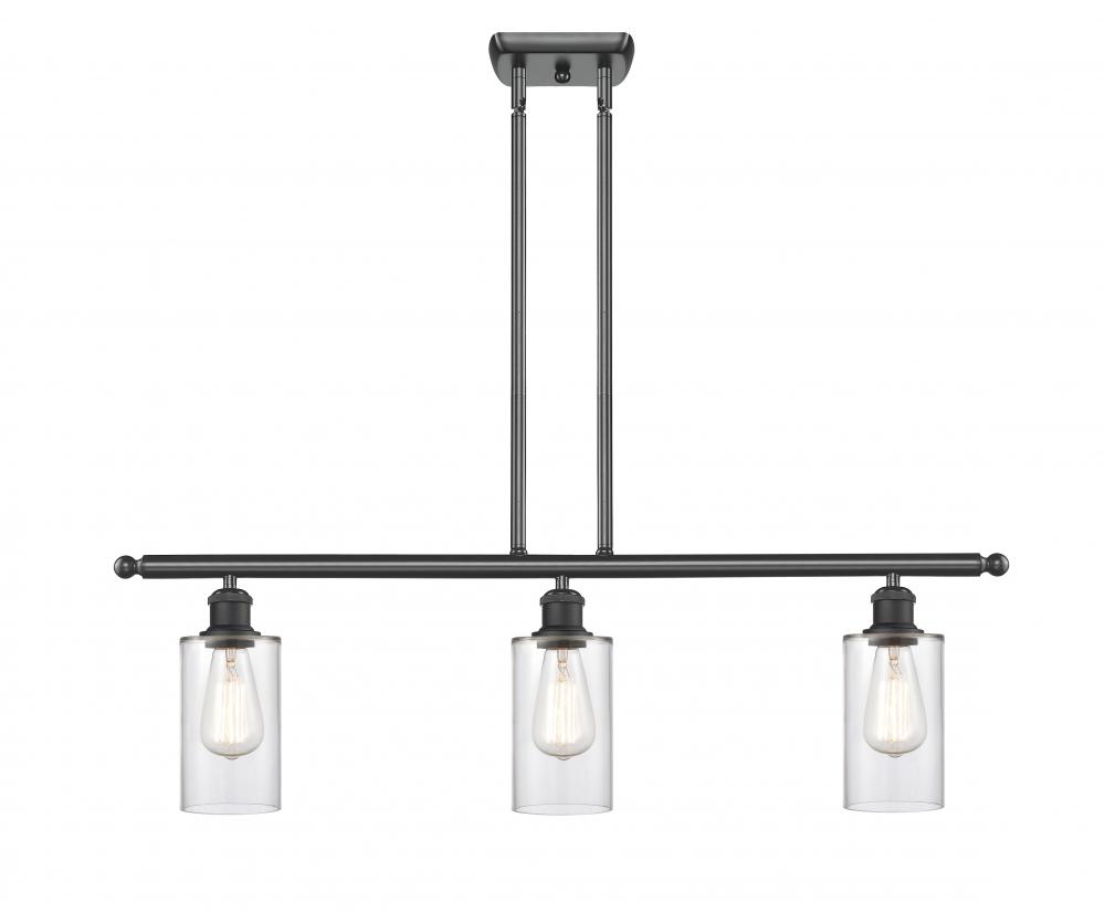 Clymer - 3 Light - 36 inch - Matte Black - Cord hung - Island Light