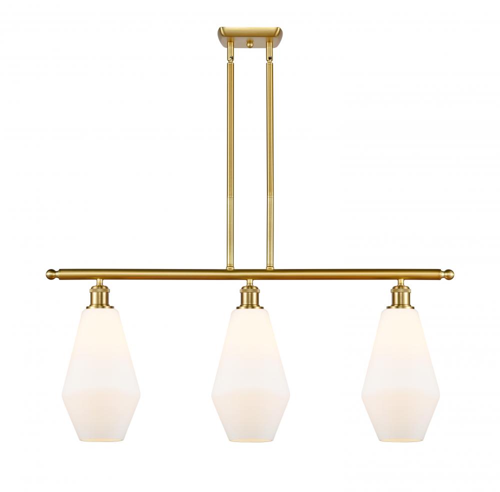 Cindyrella - 3 Light - 36 inch - Satin Gold - Cord hung - Island Light