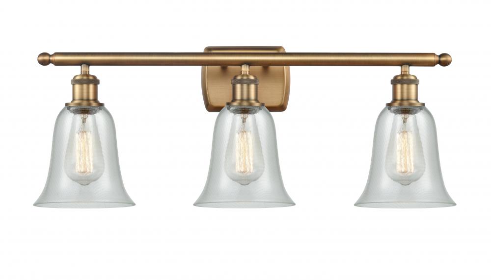 Hanover - 3 Light - 26 inch - Brushed Brass - Bath Vanity Light