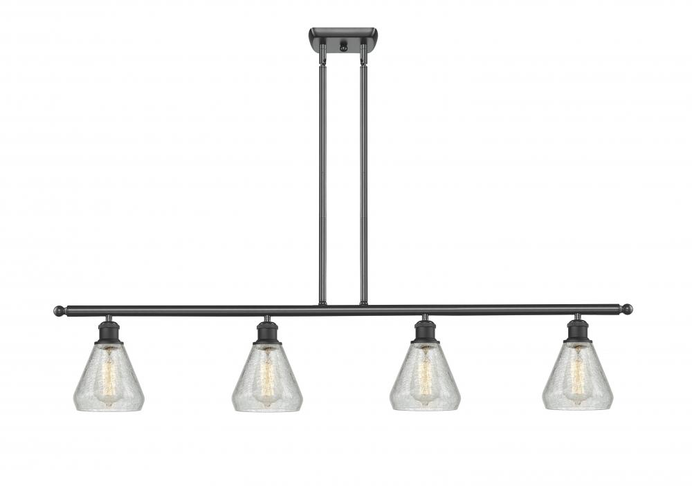 Conesus - 4 Light - 48 inch - Matte Black - Cord hung - Island Light