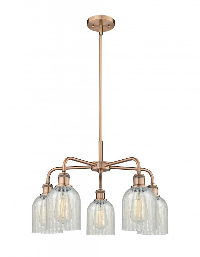 Caledonia - 5 Light - 23 inch - Antique Copper - Chandelier