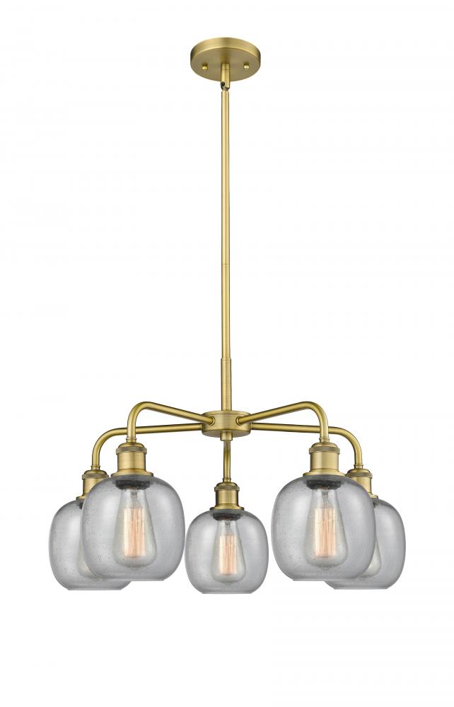 Belfast - 5 Light - 24 inch - Brushed Brass - Chandelier