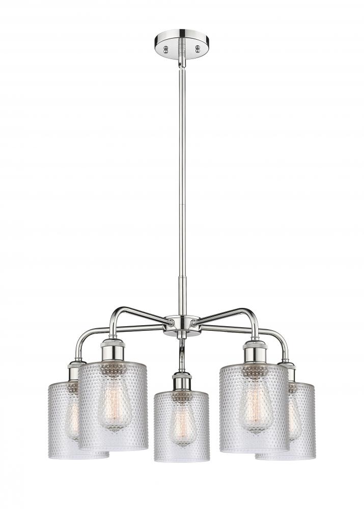 Cobbleskill - 5 Light - 23 inch - Polished Chrome - Chandelier