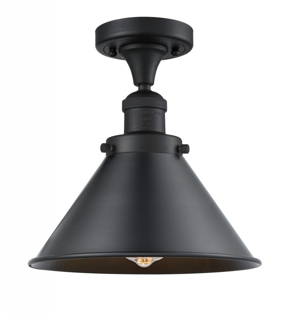 Briarcliff - 1 Light - 10 inch - Matte Black - Semi-Flush Mount