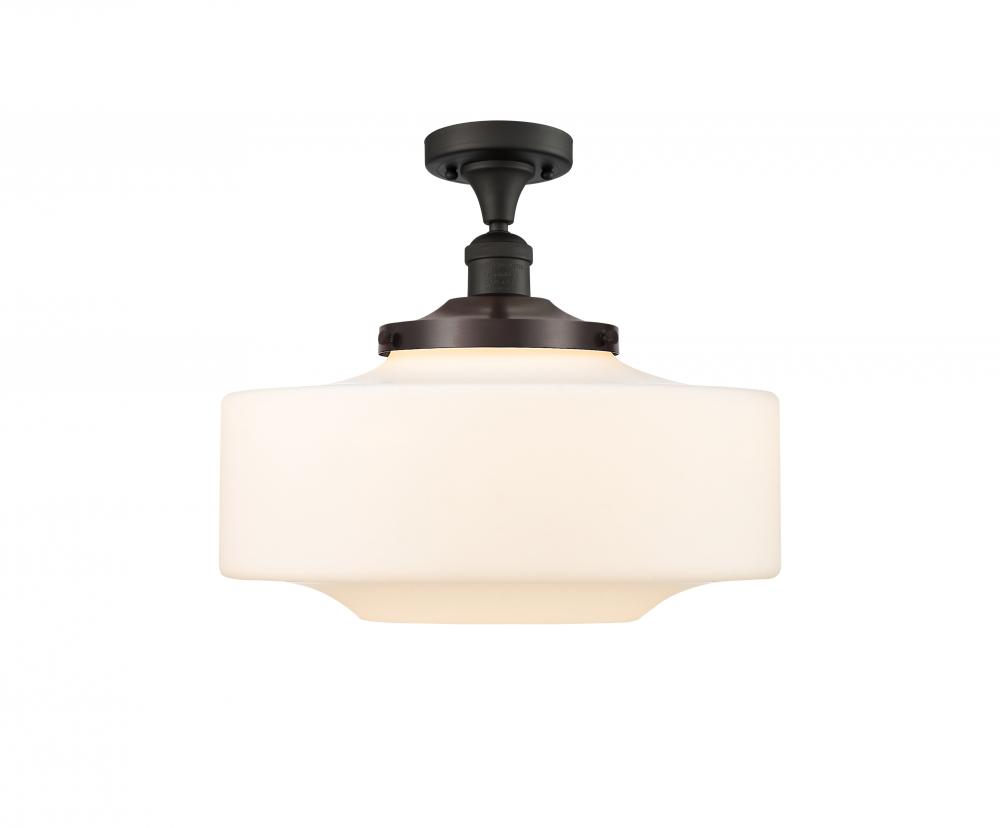 Bridgeton - 1 Light - 12 inch - Oil Rubbed Bronze - Semi-Flush Mount