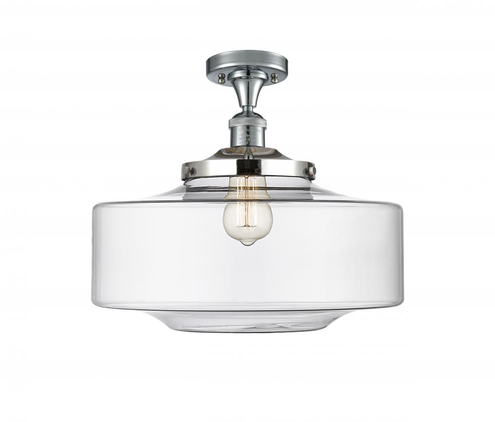 Bridgeton - 1 Light - 12 inch - Polished Chrome - Semi-Flush Mount