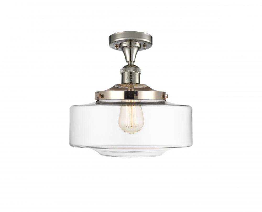 Bridgeton - 1 Light - 12 inch - Polished Nickel - Semi-Flush Mount