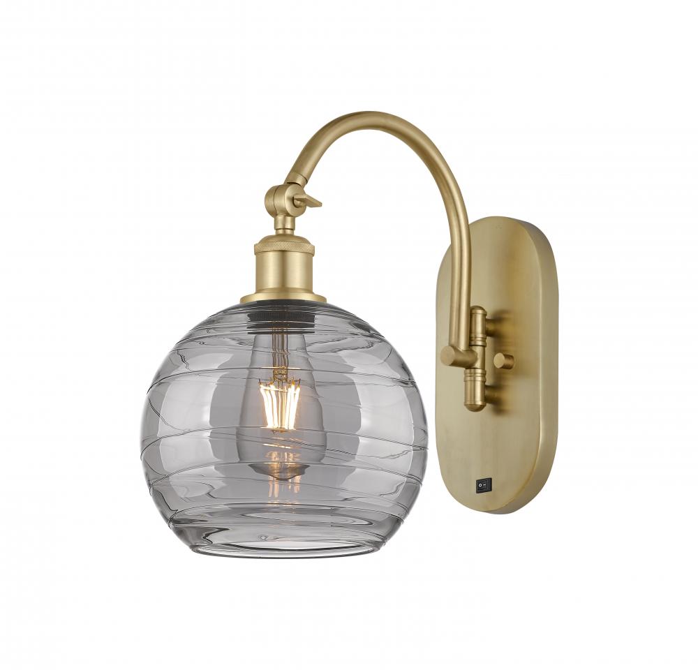 Athens Deco Swirl - 1 Light - 8 inch - Satin Gold - Sconce