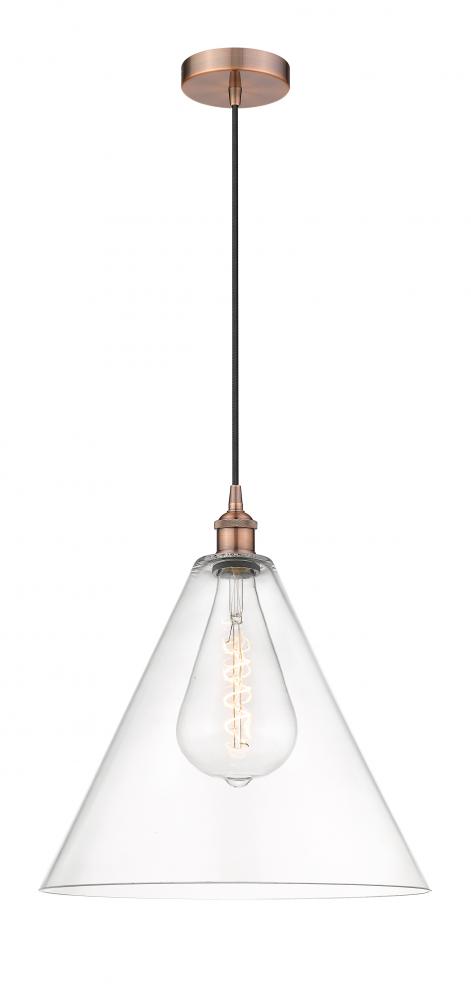 Berkshire - 1 Light - 16 inch - Antique Copper - Cord hung - Pendant