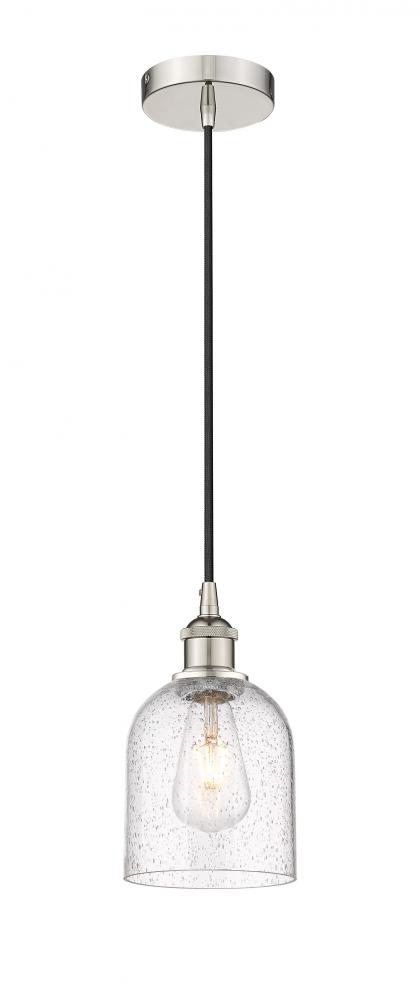 Bella - 1 Light - 6 inch - Polished Nickel - Cord hung - Mini Pendant