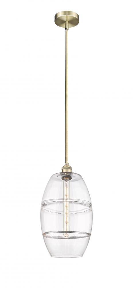 Vaz - 1 Light - 10 inch - Antique Brass - Cord hung - Mini Pendant