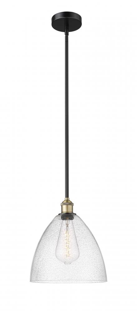 Bristol - 1 Light - 12 inch - Black Antique Brass - Cord hung - Mini Pendant