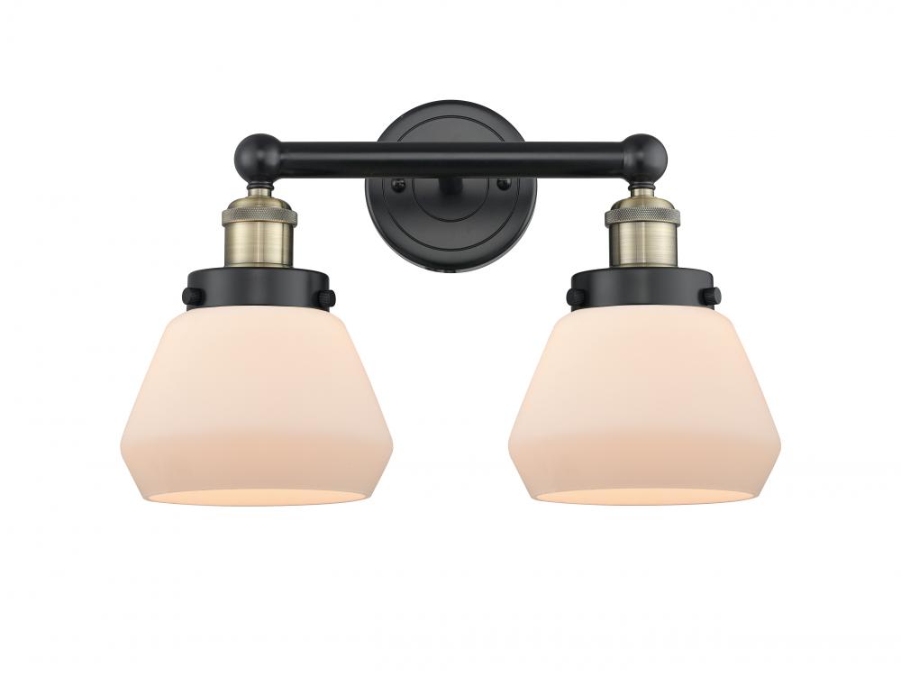 Fulton - 2 Light - 16 inch - Black Antique Brass - Bath Vanity Light