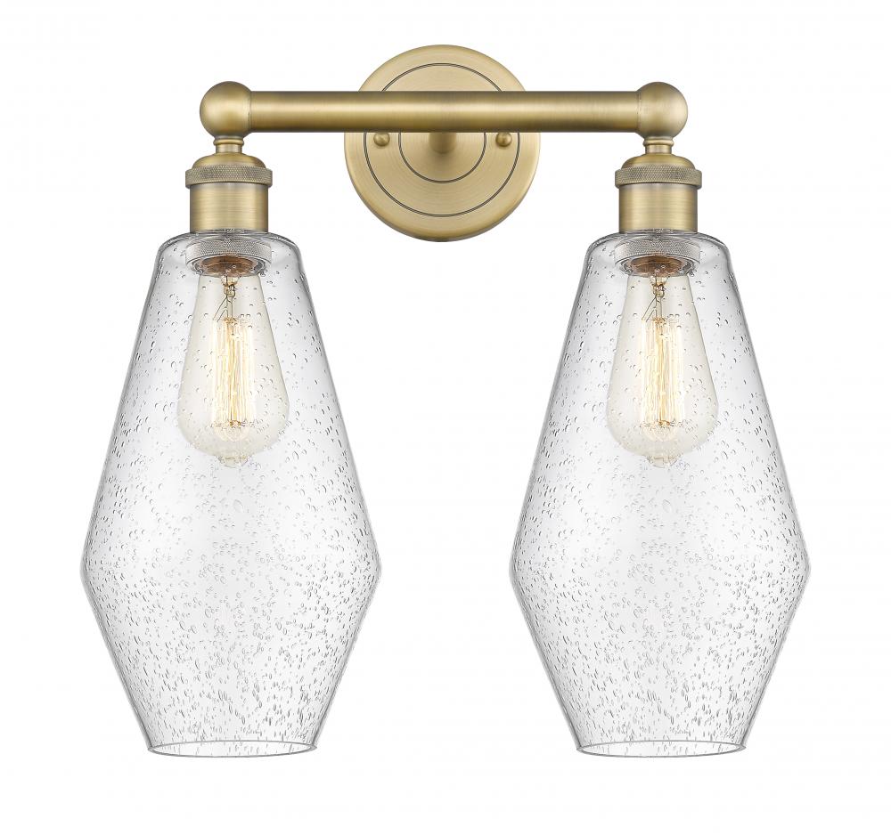 Cindyrella - 2 Light - 16 inch - Brushed Brass - Bath Vanity Light