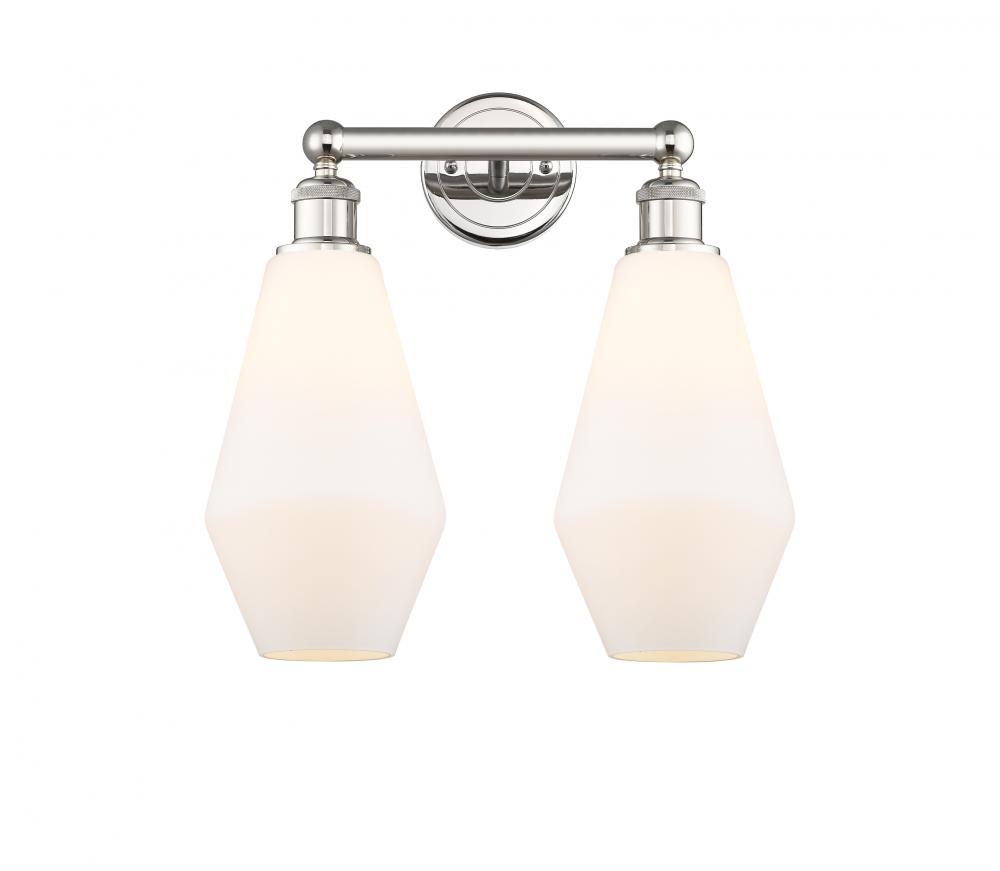 Cindyrella - 2 Light - 16 inch - Polished Nickel - Bath Vanity Light