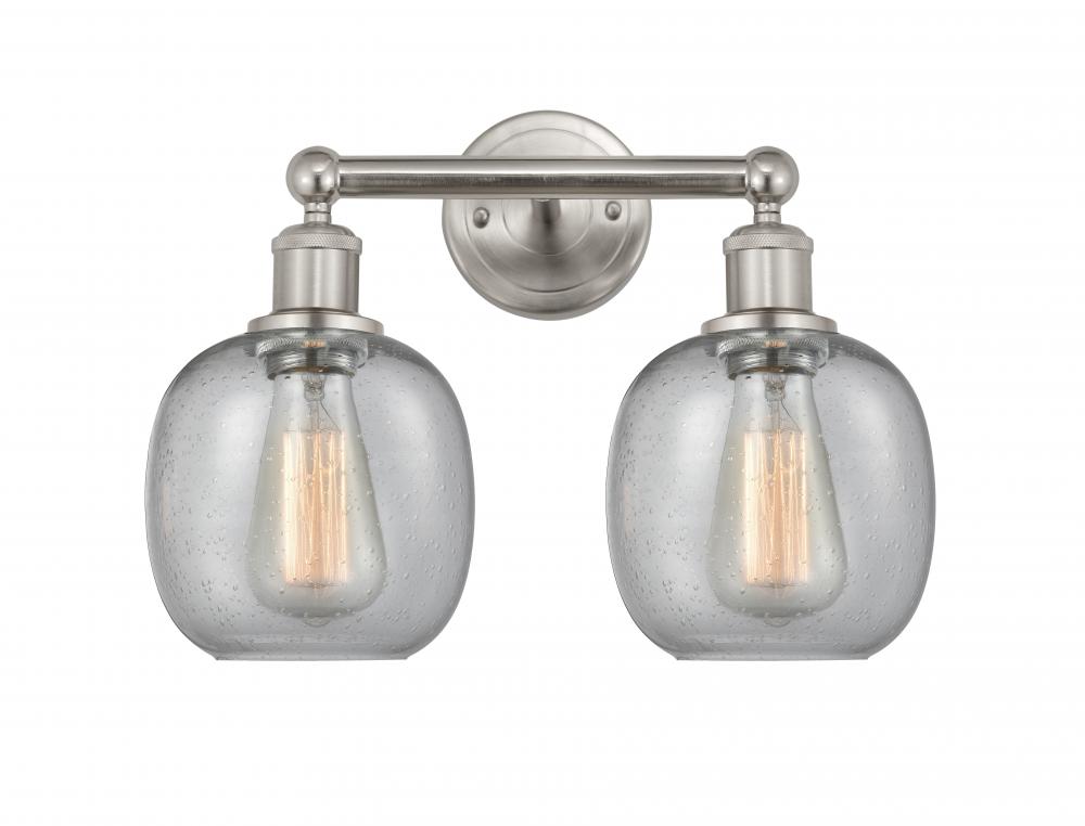 Belfast - 2 Light - 15 inch - Brushed Satin Nickel - Bath Vanity Light