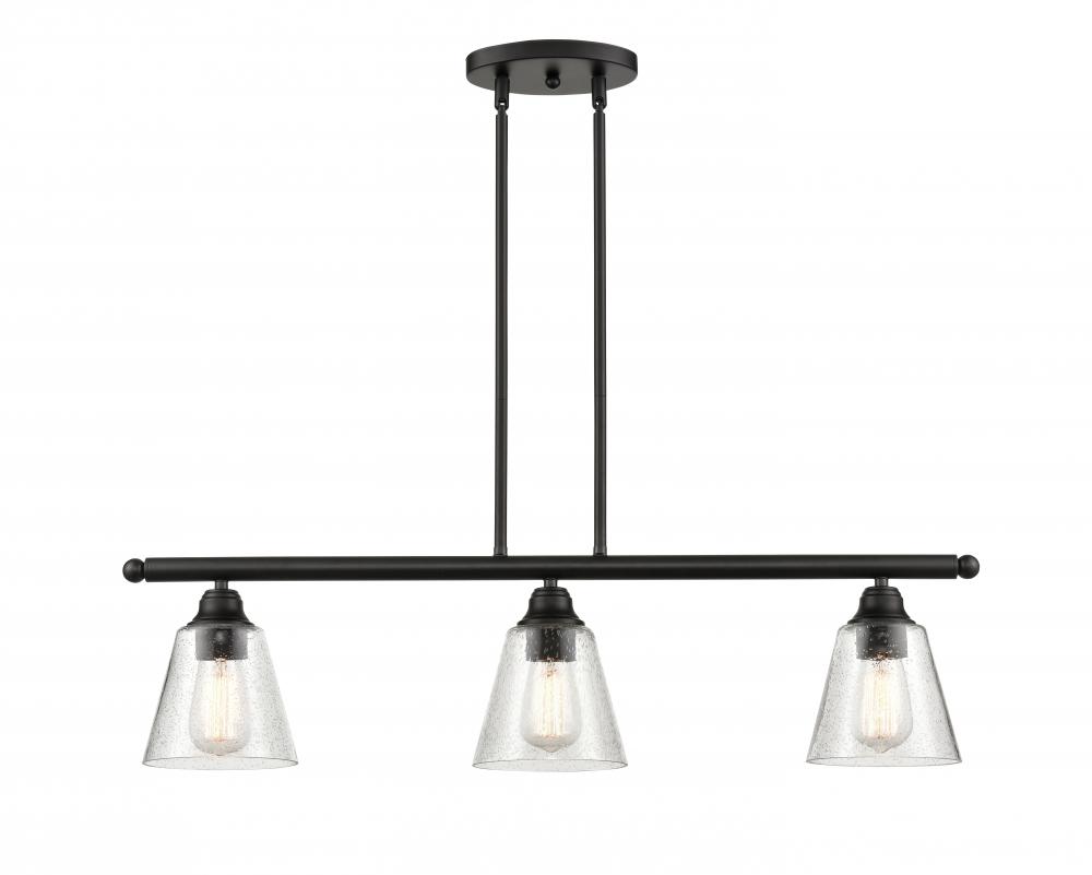 Caton - 3 Light - 34 inch - Matte Black - Cord hung - Island Light