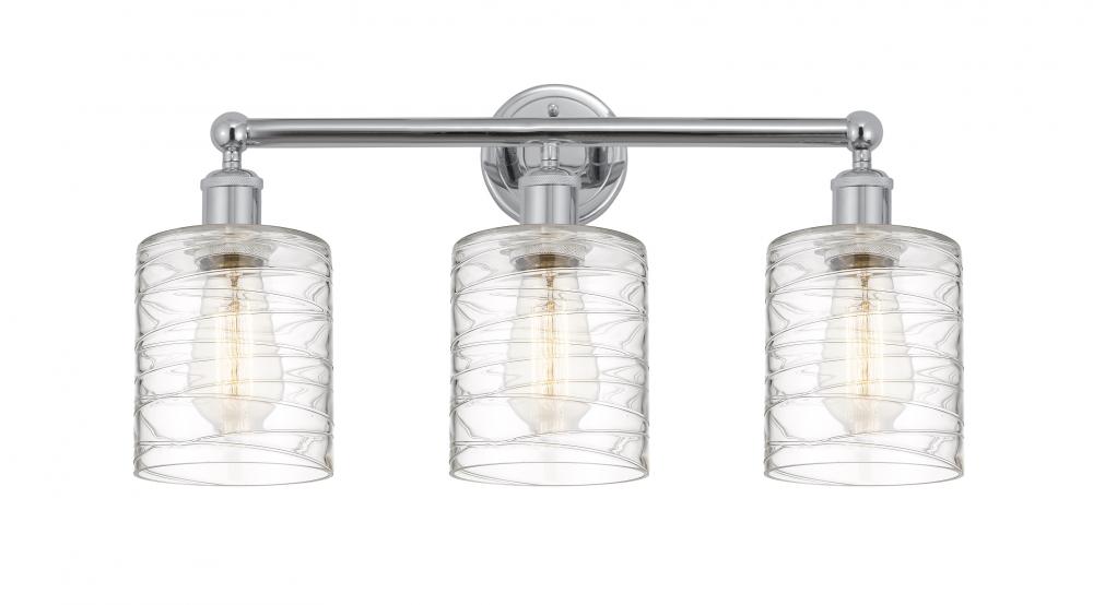 Cobbleskill - 3 Light - 23 inch - Polished Chrome - Bath Vanity Light